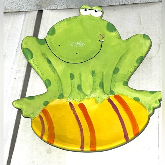 Ellen Crimi-Trent Frog Plate Platter Dish - Picture 3 of 6